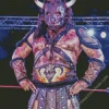 Black Taurus Mexican Wrestler Diamond Painting