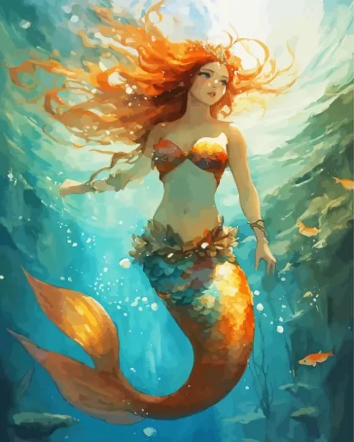 Blonde Mermaid Diamond Painting