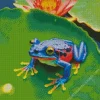 Blue And Red Frog Diamond Painting