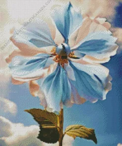 Blue And White Flower Diamond Painting