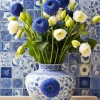 Blue And White Flower Vase Diamond Painting