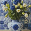 Blue And White Flower Vase Diamond Painting