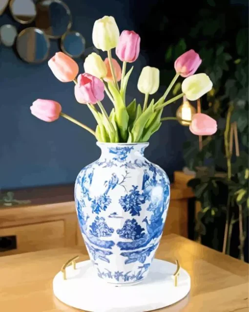 Blue And White Vase Diamond Painting