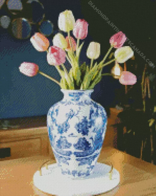 Blue And White Vase Diamond Painting