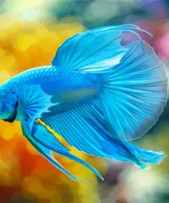 Blue Betta Fish Diamond Painting