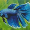 Blue Betta Fish Underwater Diamond Painting