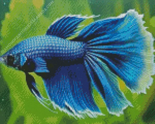 Blue Betta Fish Underwater Diamond Painting