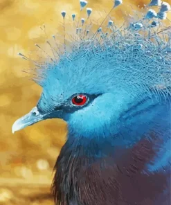 Blue Bird Face Diamond Painting