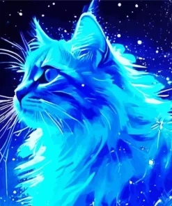 Blue Cat Art Diamond Painting