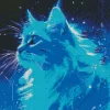 Blue Cat Art Diamond Painting