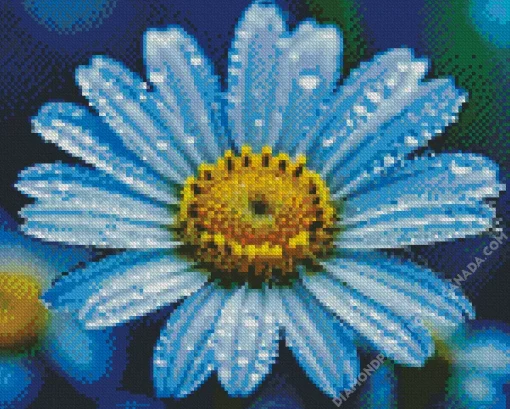 Blue Chamomile Diamond Painting