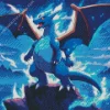 Blue Charizard Diamond Painting