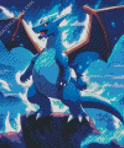 Blue Charizard Diamond Painting