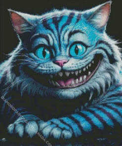 Blue Cheshire Cat Diamond Painting