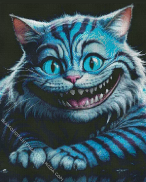 Blue Cheshire Cat Diamond Painting