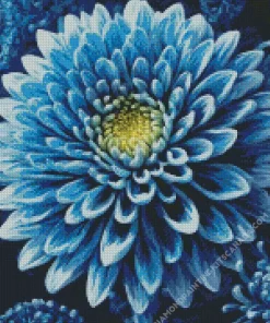 Blue Chrysanthemum Diamond Painting