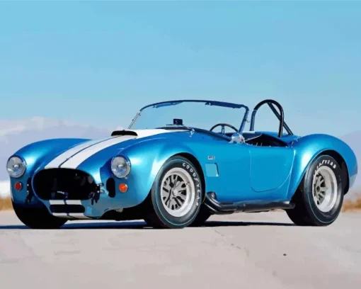 Blue Cobra Car Diamond Painting