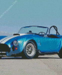 Blue Cobra Car Diamond Painting