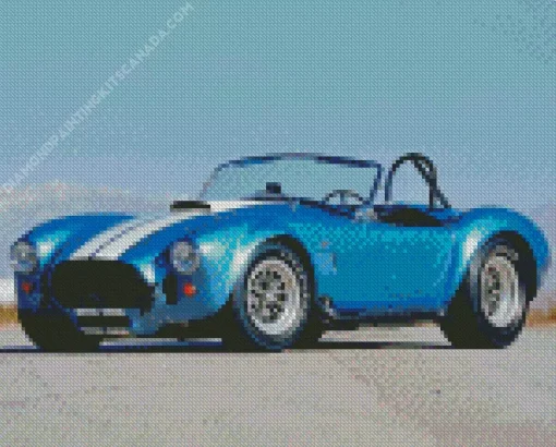 Blue Cobra Car Diamond Painting