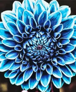 Blue Dahlia Diamond Painting