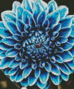 Blue Dahlia Diamond Painting