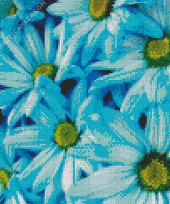 Blue Daisies Diamond Painting