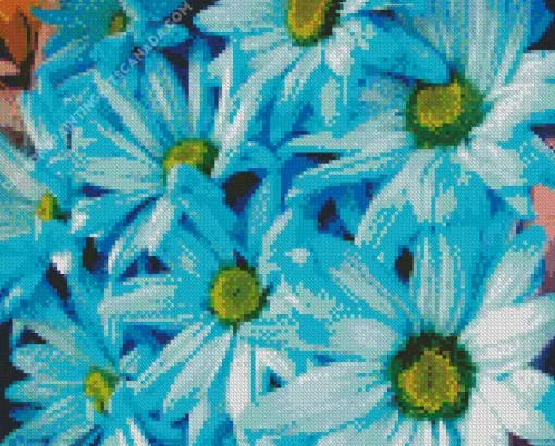 Blue Daisies Diamond Painting