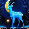 Blue Deer Diamond Painting