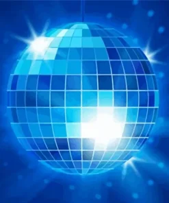 Blue Disco Ball Diamond Painting