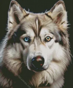 Blue Eye Husky Dog Diamond Painting