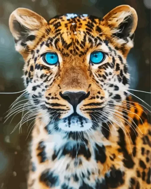 Blue Eyed Leopard Diamond Painting