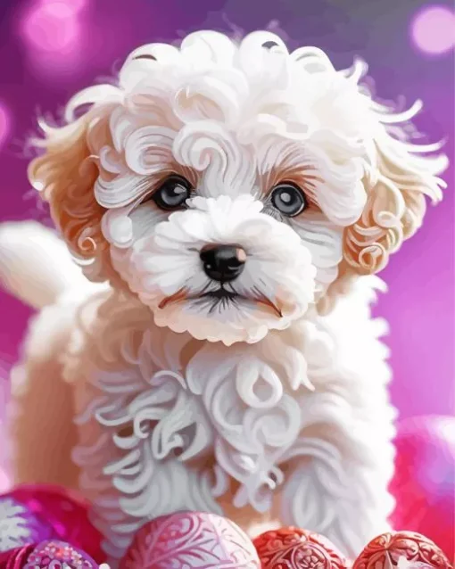 Blue Eyed Maltipoo Diamond Painting