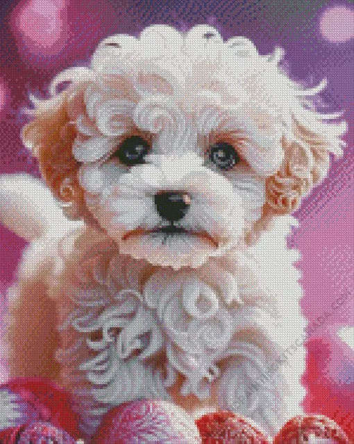 Blue Eyed Maltipoo Diamond Painting