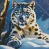 Blue Eyed Snow Leopard Diamond Painting