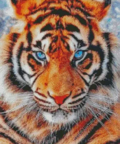 Blue Eyed Tiger Diamond Painting