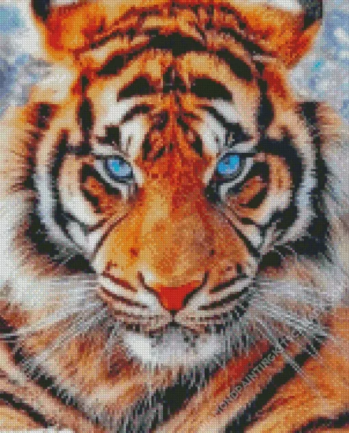 Blue Eyed Tiger Diamond Painting