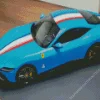 Blue Ferrari Diamond Painting