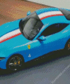 Blue Ferrari Diamond Painting