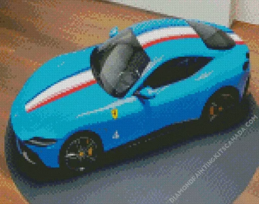 Blue Ferrari Diamond Painting