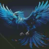 Blue Firebird Diamond Painting