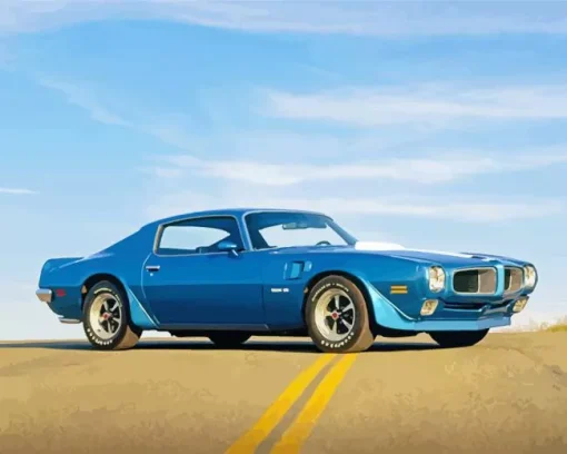 Blue Firebird Car Diamond Painting