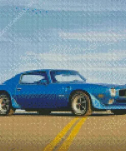 Blue Firebird Car Diamond Painting