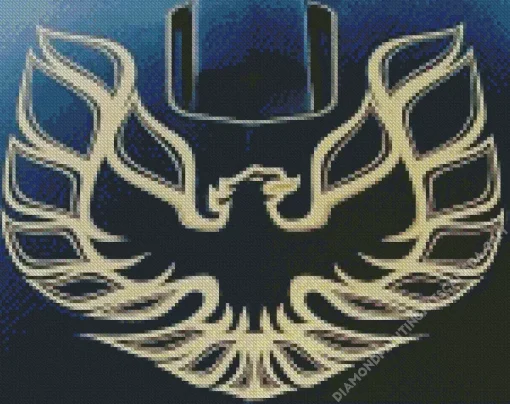 Blue Firebird Logo Diamond Painting