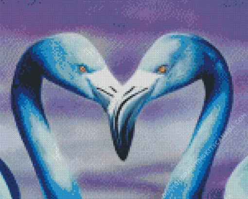 Blue Flamingos Diamond Painting