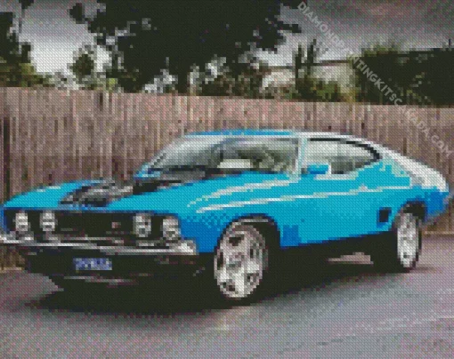 Blue Ford Falcon Diamond Painting