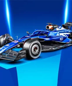 Blue Formula 1 Car Diamond Painting