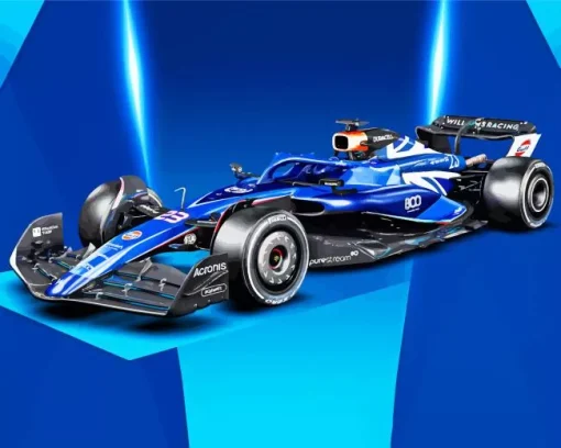 Blue Formula 1 Car Diamond Painting