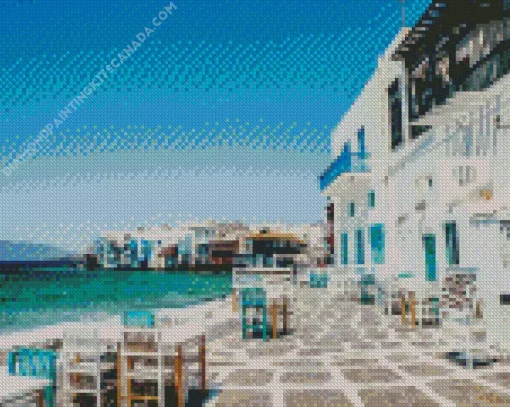 Blue Greece Diamond Painting