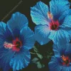 Blue Hawaiian Flowers Diamond Painting