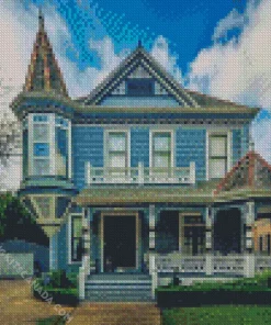 Blue House New Orleans Diamond Painting